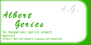 albert gerics business card